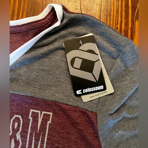 COLOSSEUM Texas ATM A&M Aggies Heathers Grey and Maroon Tee College Station - Picture 4 of 4